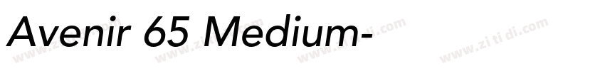 Avenir 65 Medium字体转换